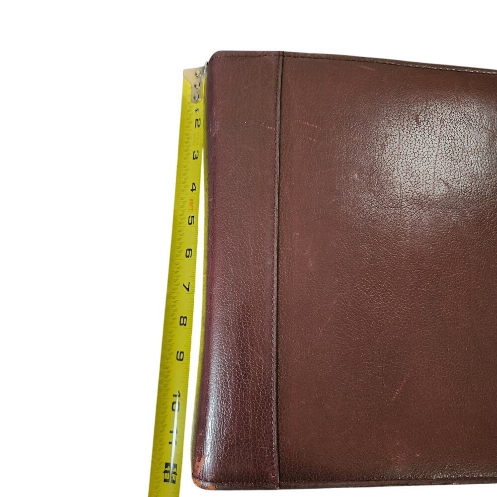 Vintage Franklin Day Timer Genuine Leather 7-Ring Classic Planner Zipper Closure - Picture 3 of 10
